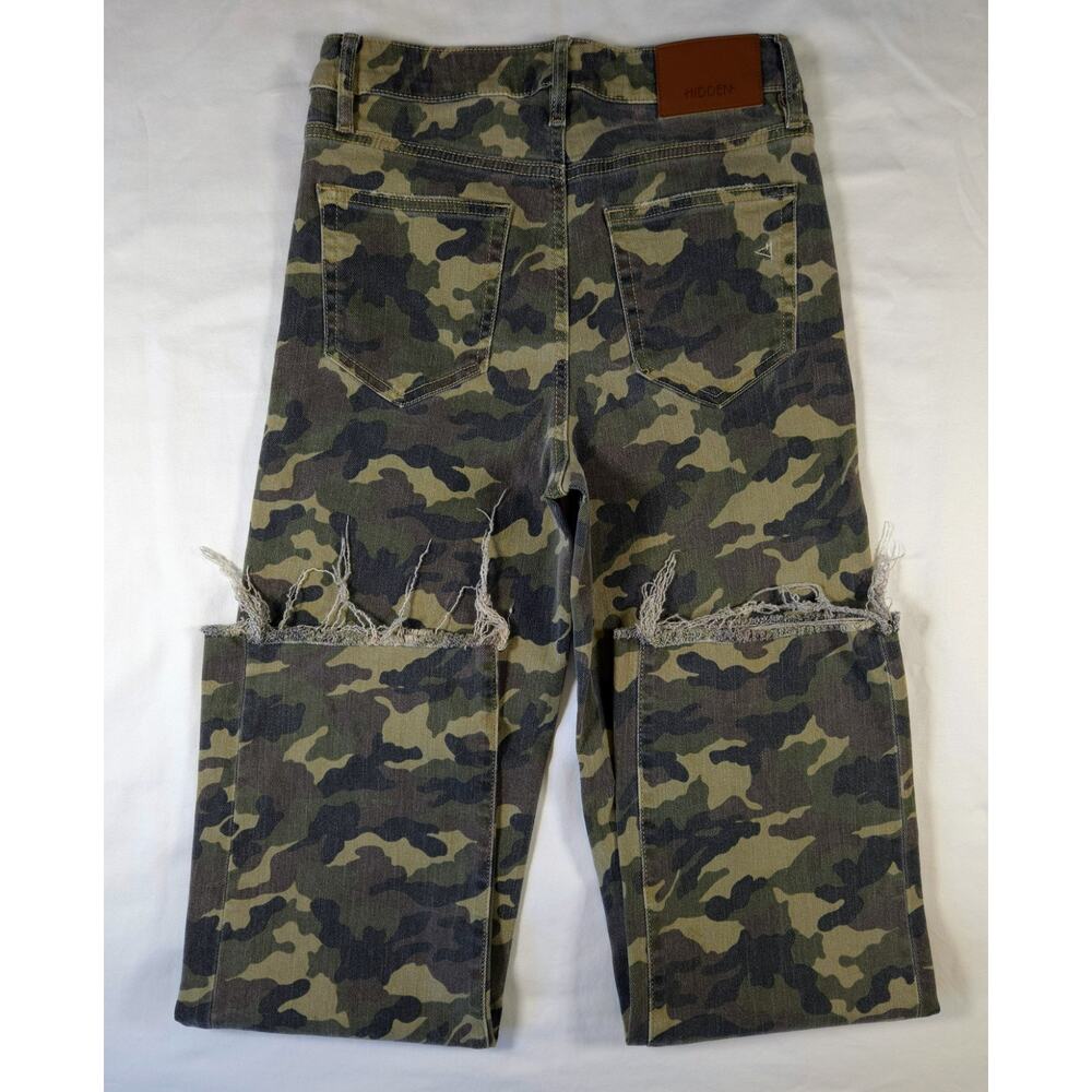 Hidden Los Angeles Alyx Low Slung Baggy Jeans Camo Size 27 Raw Hem - Picture 9 of 12